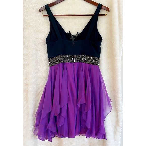 Maria by Bianca Nero Black & Purple Cocktail Dress - Picture 7 of 16